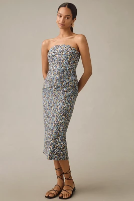 The Soleil Slim Strapless Ruched Dress: Magic Fabric Edition