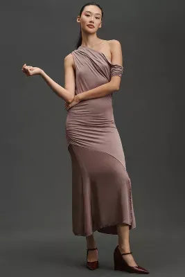 By Anthropologie Asymmetrical Slim Midi Dress