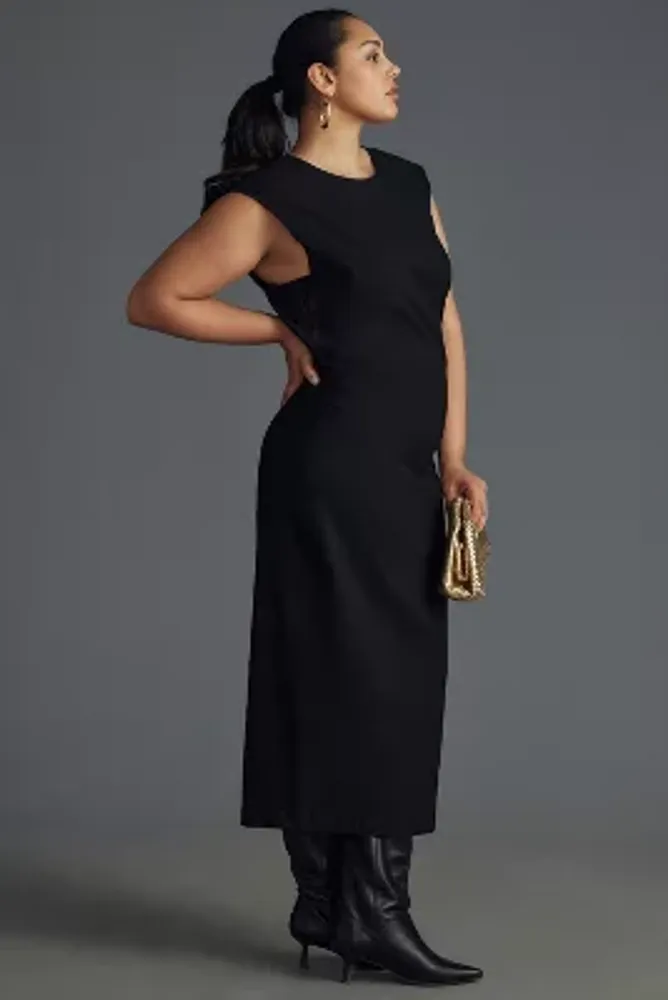 Maeve Cap-Sleeve Slim Midi Dress