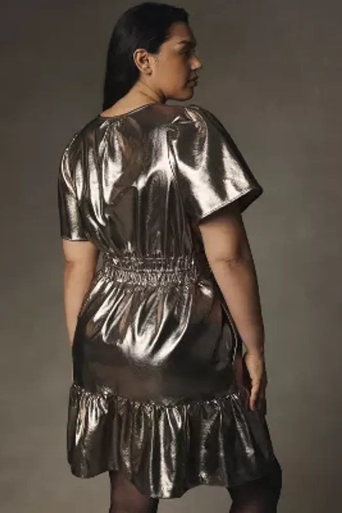 The Somerset Mini Dress: Metallic Faux Leather Edition