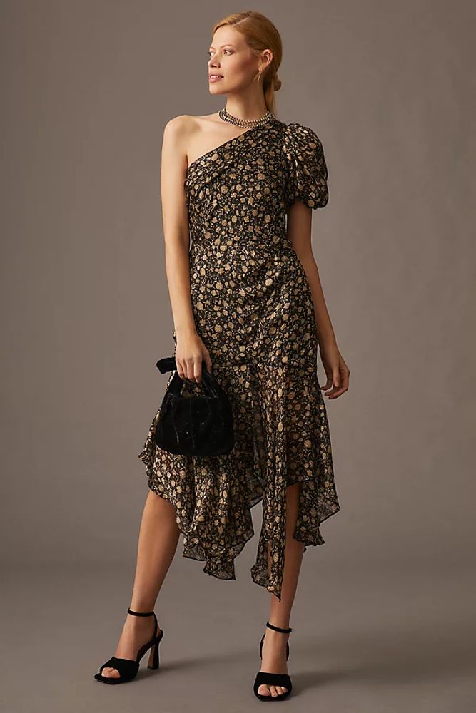 ASTR The Label Asymmetrical One-Shoulder Dress By Black | The Summit