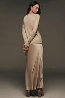 ASTR The Label Helene Long-Sleeve Twofer Maxi Dress