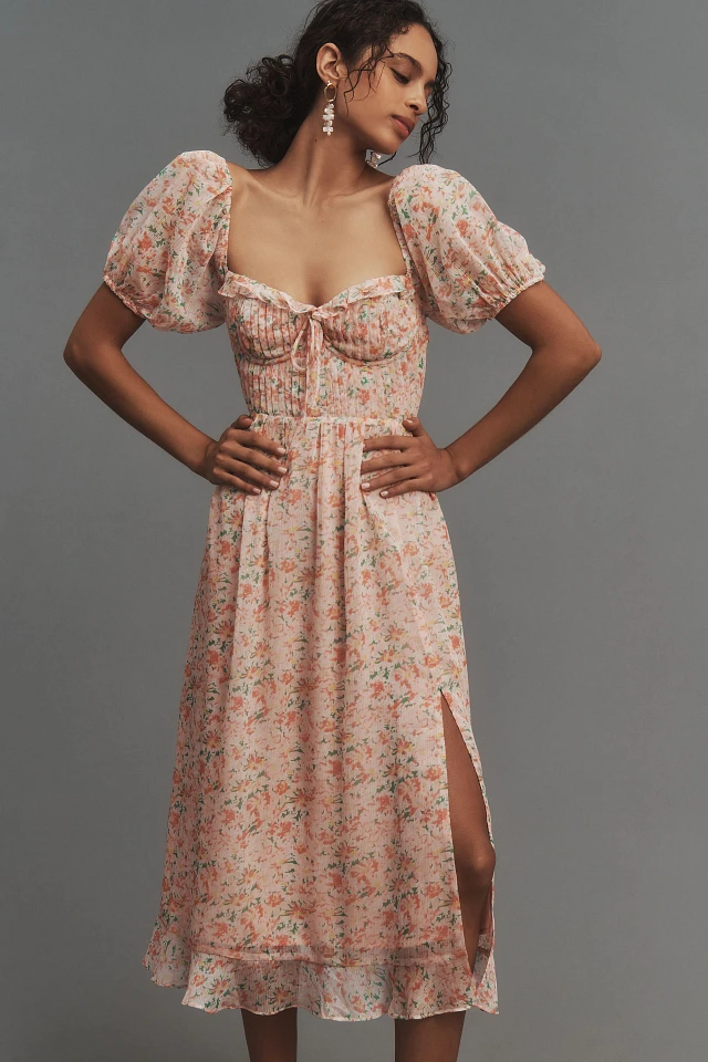 ASTR The Label Lunaria Pleated Floral Midi Dress at Mall of America in  Bloomington, MN