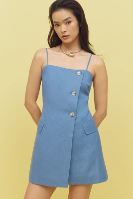 ASTR The Label Azria Linen Blend Mini Dress