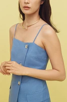 ASTR The Label Azria Linen Blend Mini Dress
