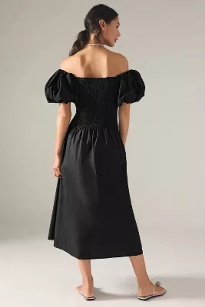 Moon River Off-The-Shoulder Cutout Maxi Dress