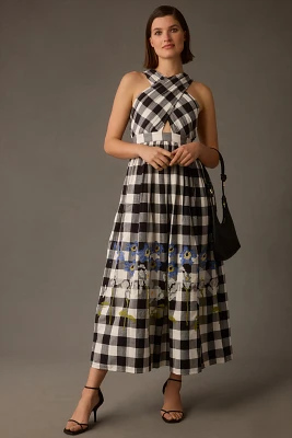 Verb by Pallavi Singhee Gingham Halter Dress