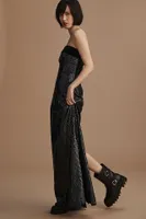 ML Monique Lhuillier Reese Strapless Sequin Maxi Dress