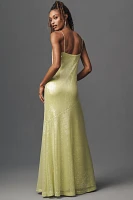 ML Monique Lhuillier Neomi Sequin Maxi Dress