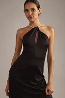 ML Monique Lhuillier Kara Sleeveless Keyhole Jersey Maxi Dress