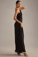 ML Monique Lhuillier Kara Sleeveless Keyhole Jersey Maxi Dress