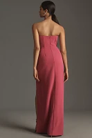 ML Monique Lhuillier Stella Strapless Maxi Dress