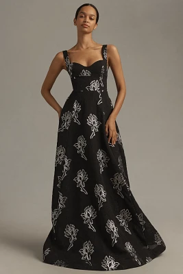 Monique Lhuillier Thalia Floral Dress