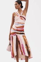 AMUR Casi Printed Jersey Maxi Dress