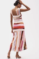 AMUR Casi Printed Jersey Maxi Dress