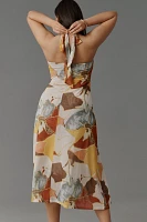 Sarah Hann Blythe Halter Mesh Midi Dress
