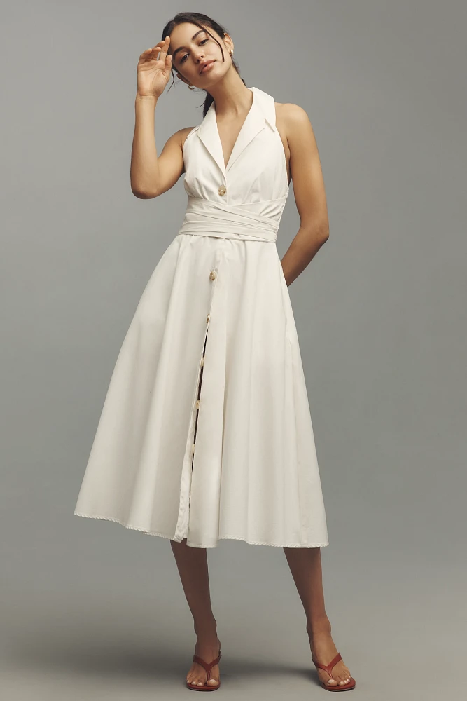 Hutch Alessia Sleeveless Halter Midi Dress