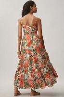 Hutch Hutton Sleeveless Square-Neck Tiered Maxi Dress