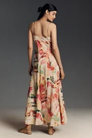 Hutch Baldwin Sleeveless Lace-Trim V-Neck Slip Maxi Dress