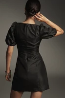 Hutch Puff-Sleeve Boat-Neck Mini Dress