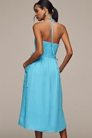 Hutch Bambi Linen Blend Sleeveless Scoop-Neck Midi Dress