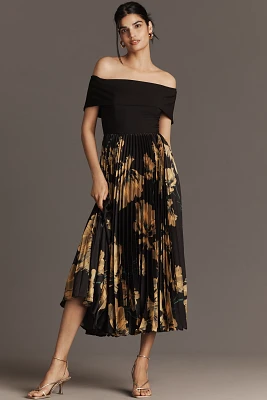 Hutch Off-The-Shoulder Twofer Midi Dress