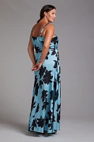 Hutch Iridescent Floral Wrap Maxi Dress