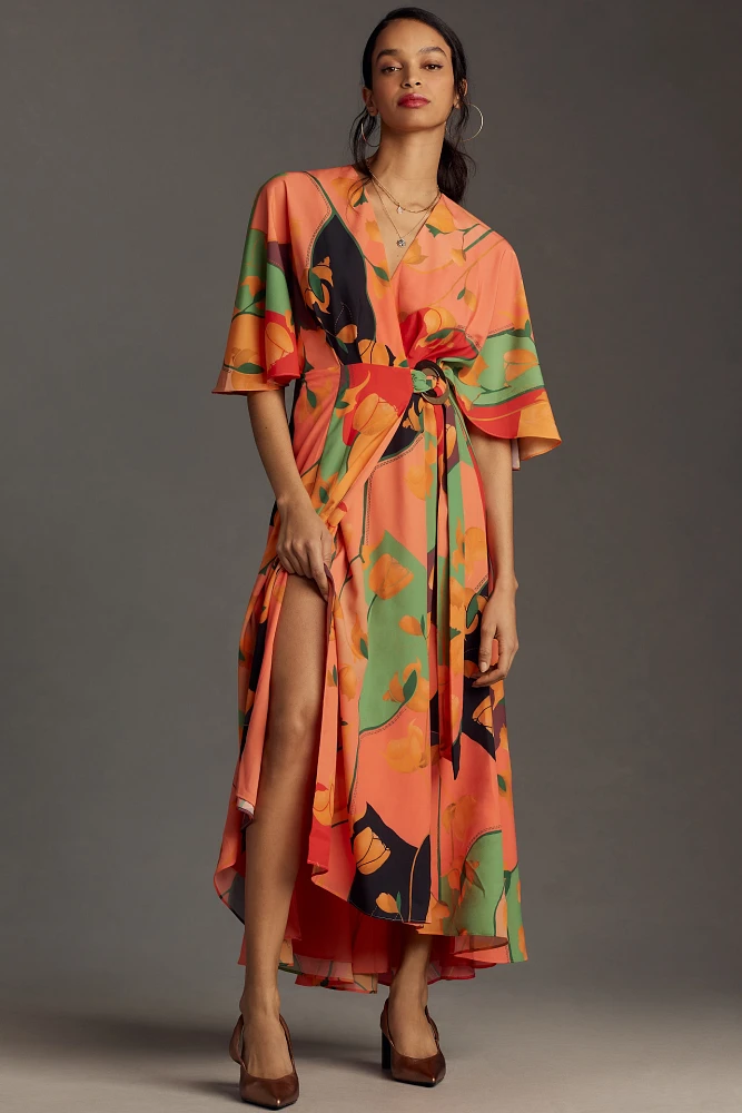 Hutch Floral Wrap Maxi Dress