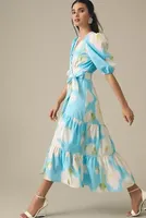 Hutch Floral Wrap Midi Dress