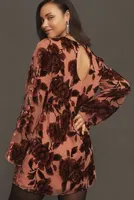 Hutch Long-Sleeve Velvet Mini Dress