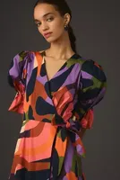Hutch Short-Sleeve Wrap Midi Dress