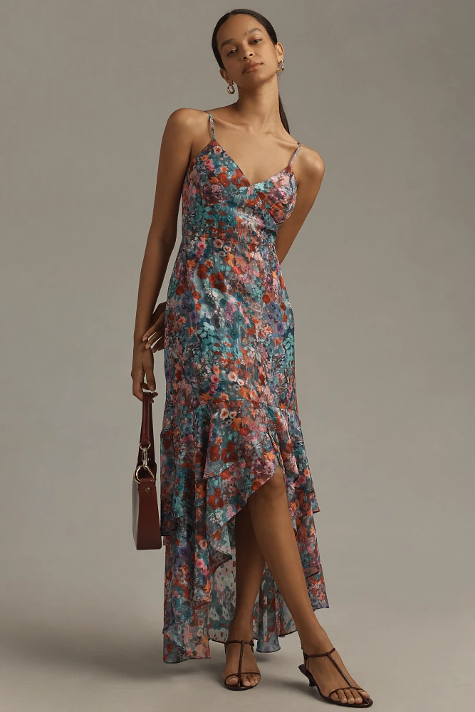 Hutch Royce Sleeveless Slim High-Low Maxi Dress