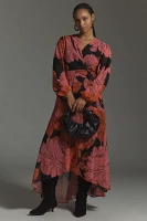 Hutch Bridge Long-Sleeve Wrap Maxi Dress