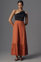 Hutch Caudie One-Shoulder Colorblock Maxi Dress