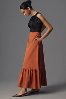 Hutch Caudie One-Shoulder Colorblock Maxi Dress