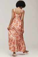 Hutch Beanie Floral Scoop-Neck Maxi Dress