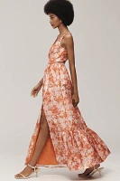 Hutch Beanie Floral Scoop-Neck Maxi Dress