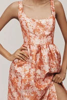 Hutch Beanie Floral Scoop-Neck Maxi Dress