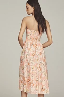 Hutch Iris Strapless Pleated A-Line Midi Dress