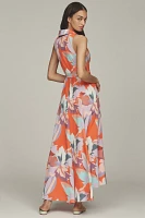 Hutch Velva Sleeveless Collared Wrap Midi Dress