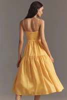 Hutch Atherton Sleeveless V-Neck Belted Midi Dress