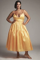 Hutch Atherton Sleeveless V-Neck Belted Midi Dress