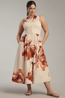 Hutch Vivian Sleeveless Midi Shirt Dress
