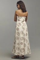 KIVARI Ciao Linen Blend Strapless Slip Maxi Dress