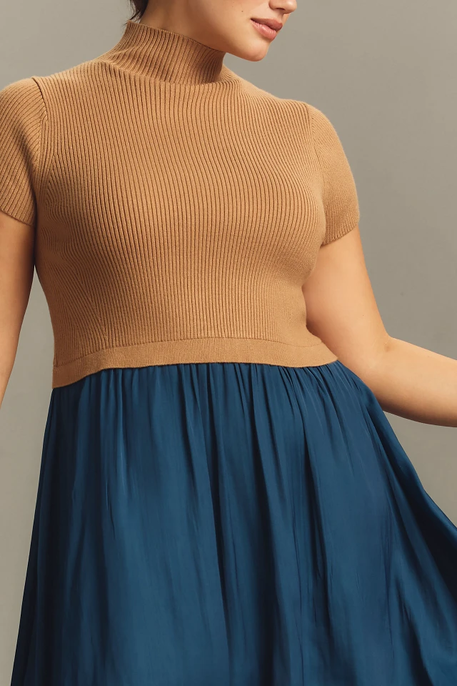 the thea twofer sweater dress short sleeve mini edition By Anthropologie The Thea Twofer Sweater Dress: Short-Sleeve Mini Edition at MarketFair Shoppes in Princeton, NJ