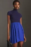 The Thea Short-Sleeve Twofer Sweater Mini Dress