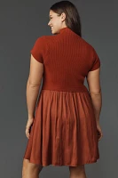 The Thea Twofer Sweater Dress: Short-Sleeve Mini Edition