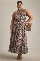 RIXO Jayne Halter Maxi Dress