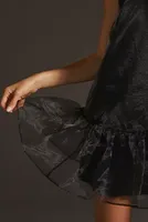 Maeve Organza Bow-Neck Mini Dress