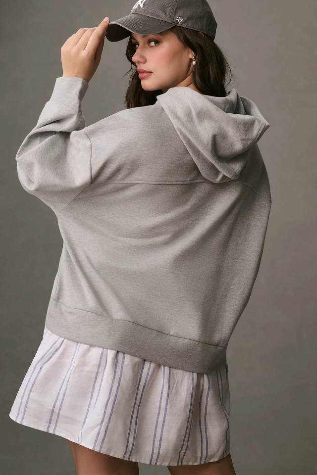 pilcro sweatshirt twofer mini dress Pilcro Hooded Sweatshirt Twofer Mini Dress